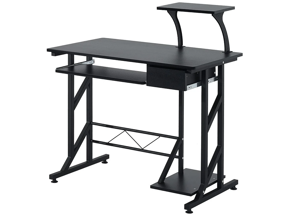 Mesa de ordenador negro 90x50x95cm HOMCOM