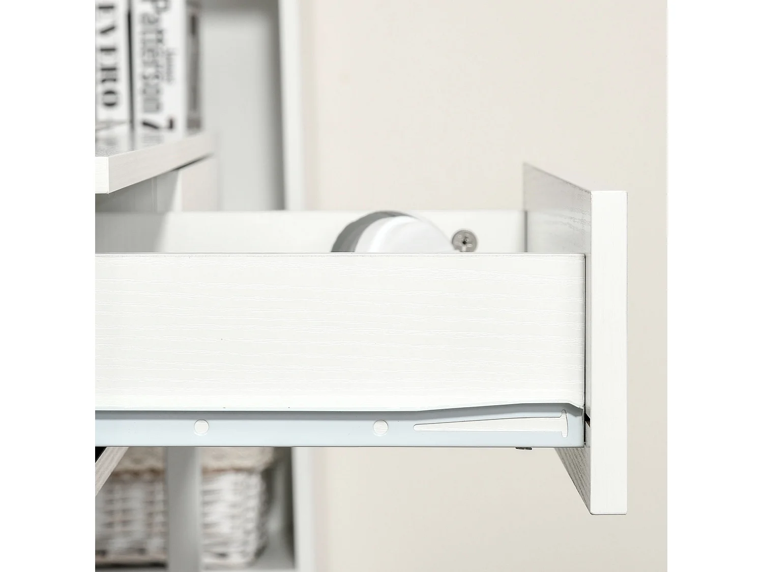 Conjunto de 2 escritorios apilables blanco 100x36x88 cm HOMCOM