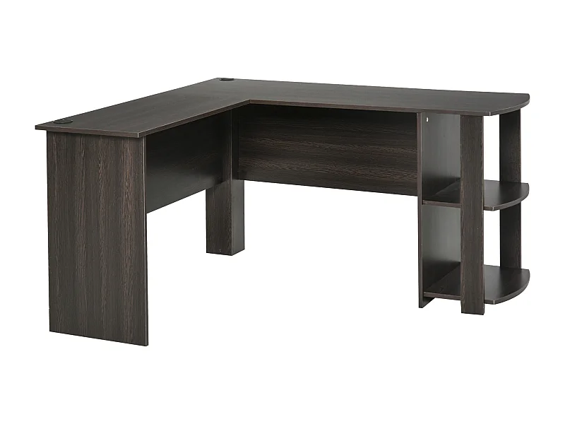 Mesa de ordenador marrón 136x130x72 cm HOMCOM