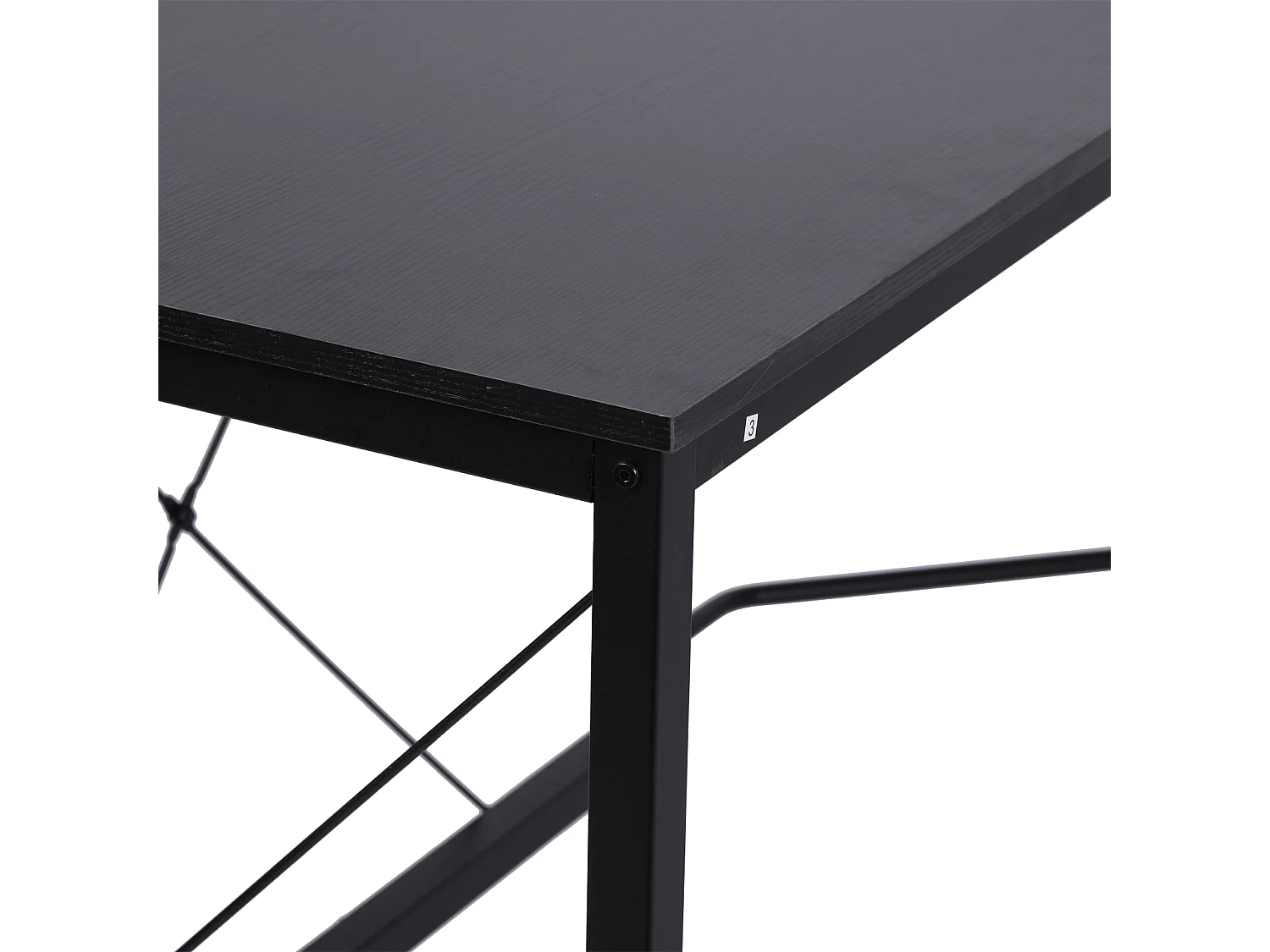 Mesa de ordenador negro 150x150x76cm HOMCOM