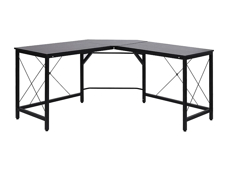 Mesa de ordenador negro 150x150x76cm HOMCOM