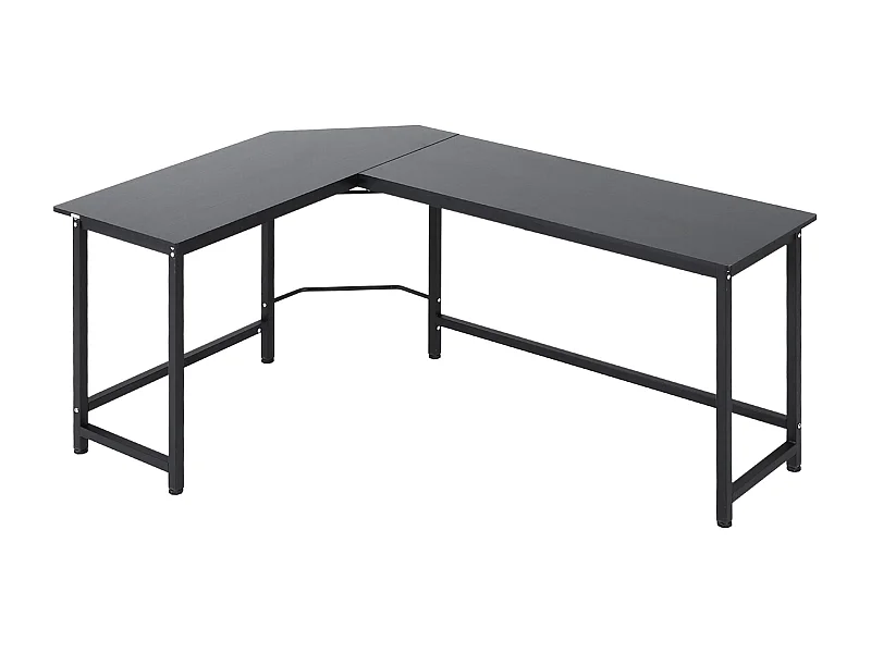 Mesa de ordenador negro 168x120x75 cm Vinsetto
