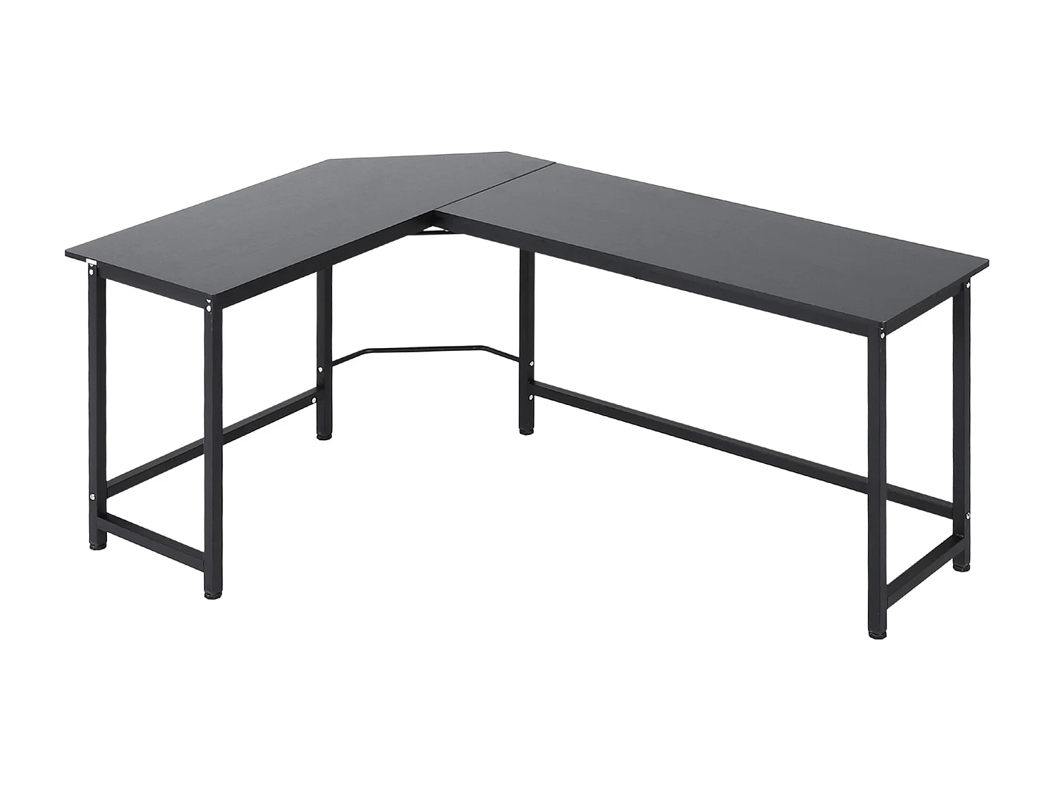 Mesa de ordenador negro 168x120x75 cm Vinsetto