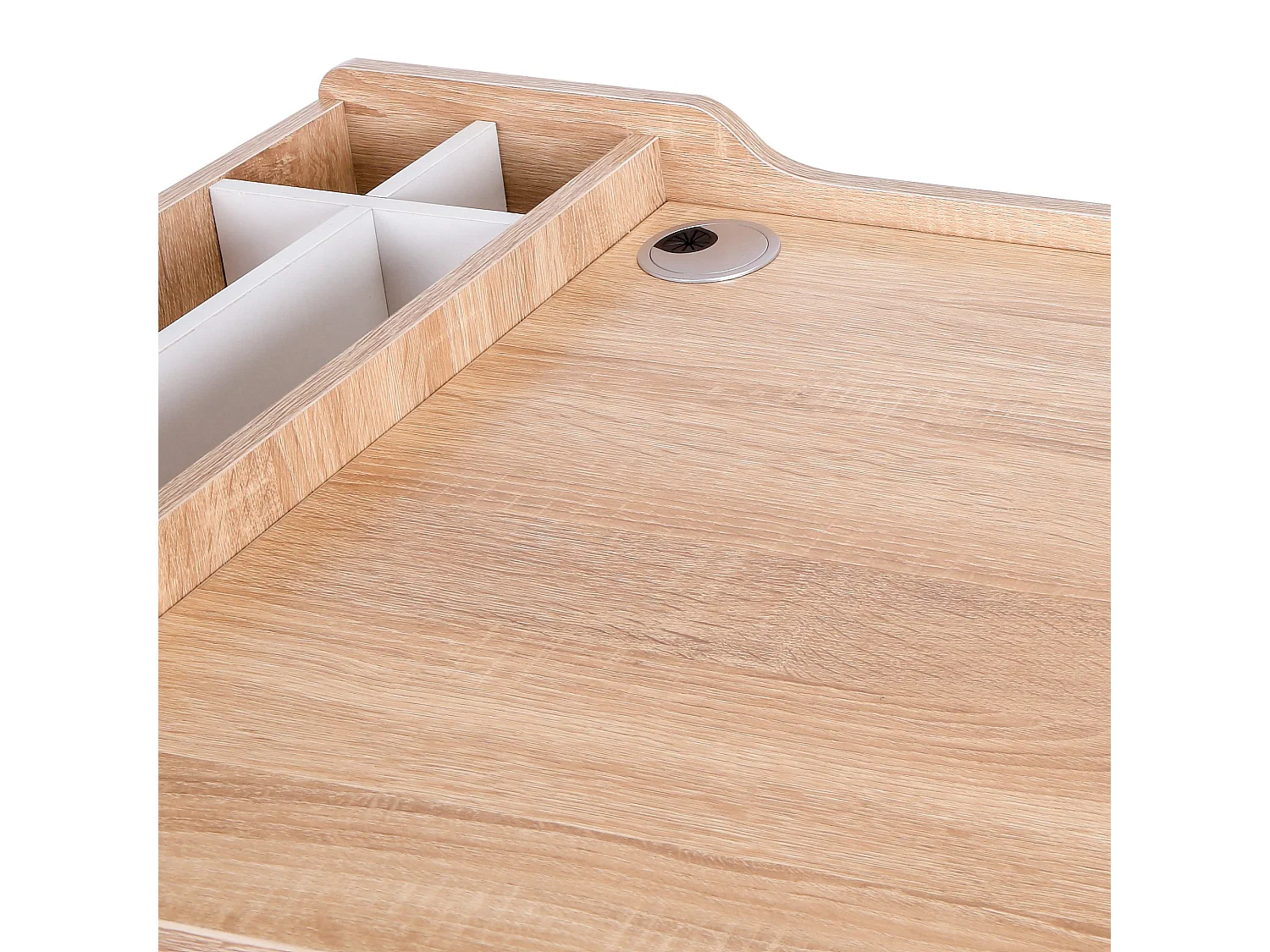 Mesa de ordenador roble y blanco 100x55x81,5cm HOMCOM
