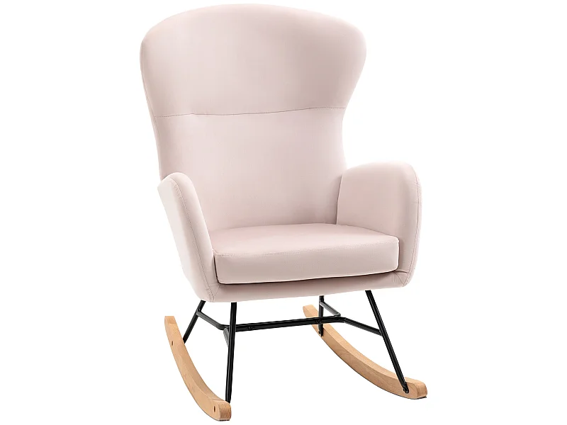 Silla mecedora rosa 65x87x102 cm HOMCOM