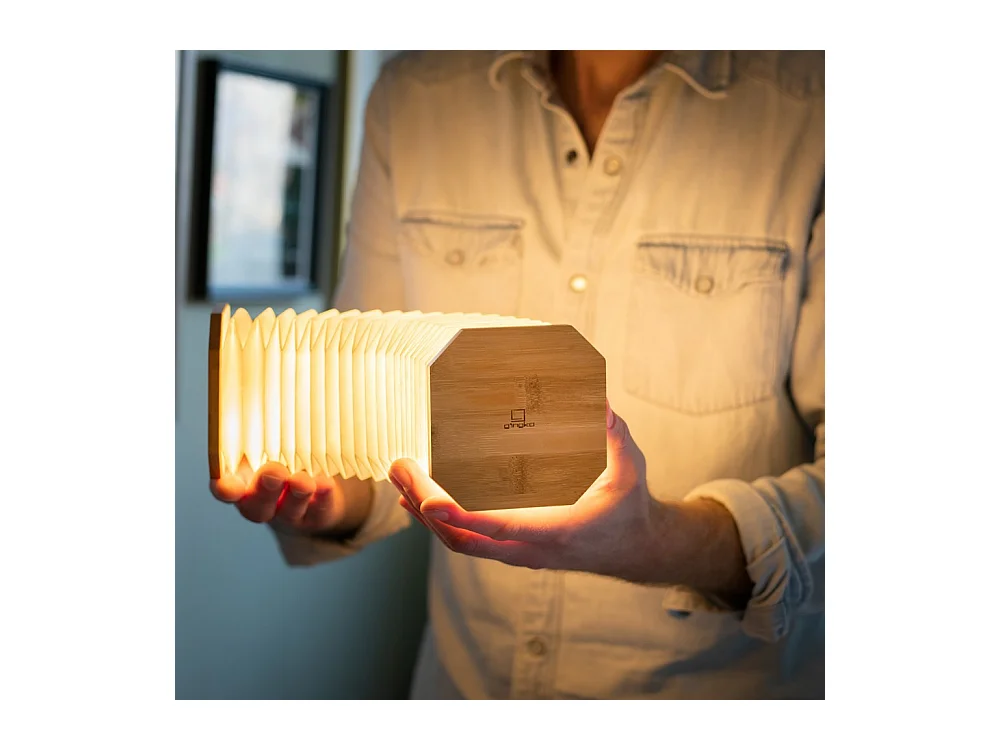 Lampe à poser Gingko Accordéon Bamboo