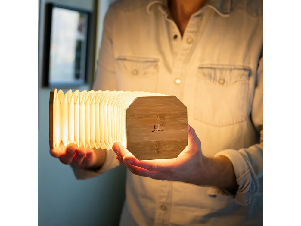 Lampe à poser Gingko Accordéon Bamboo