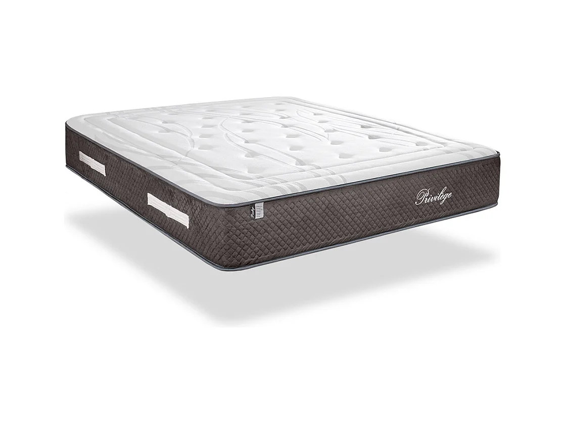BELLECOUR LITERIE | Matelas PRIVILEGE 200x200 cm | Ressorts ensachés & Mémoire de forme