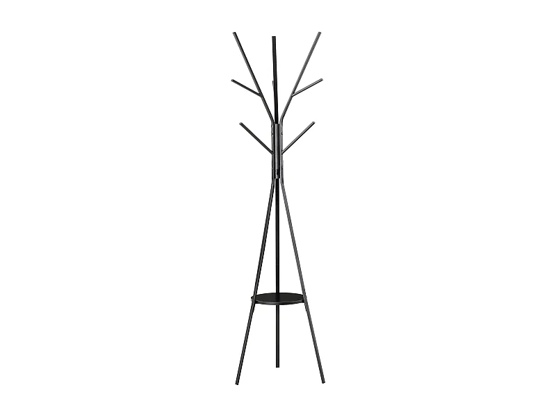 Perchero de pie metálico negro 45x45x180 cm HOMCOM