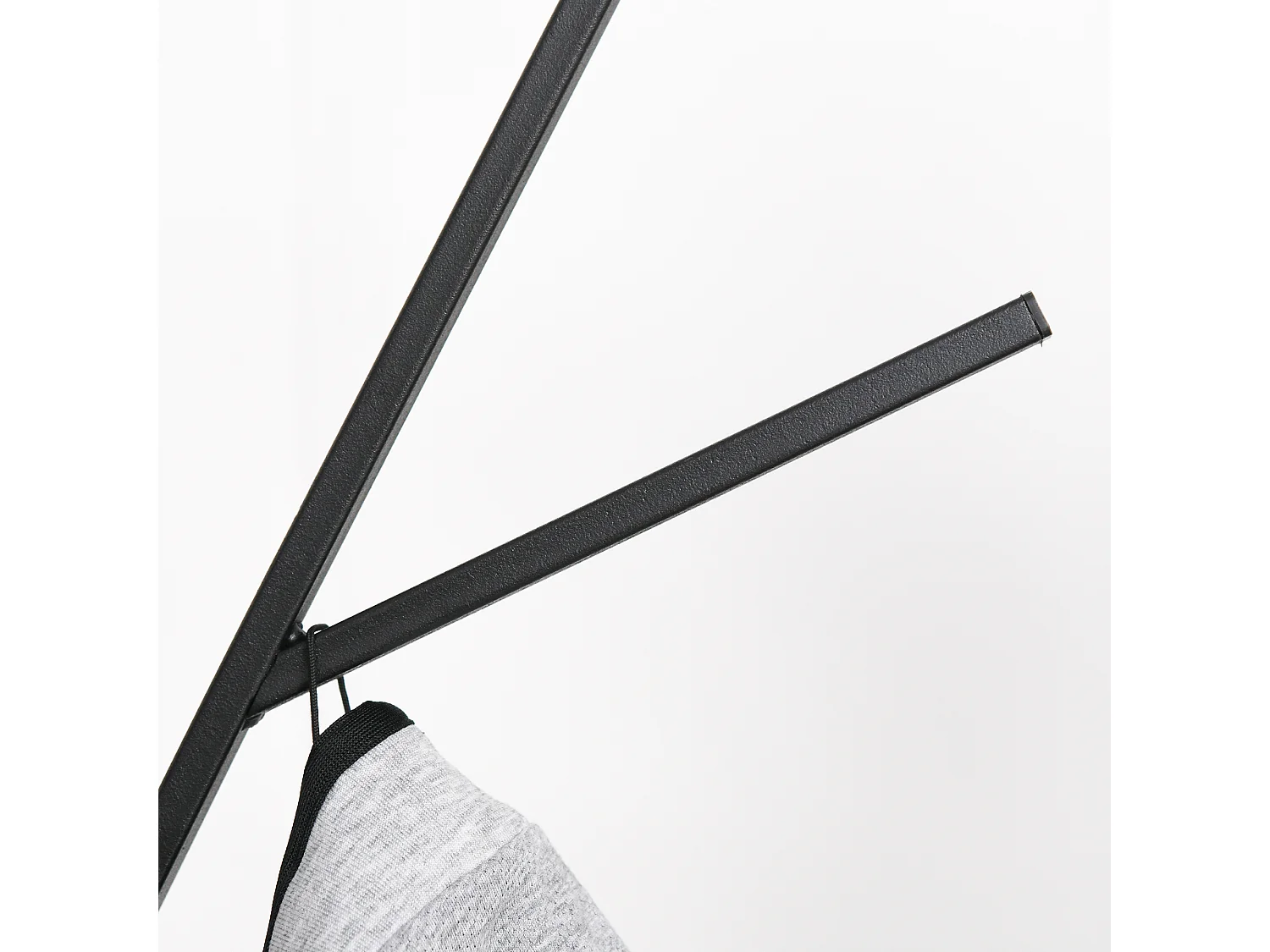 Perchero de pie metálico negro 45x45x180 cm HOMCOM