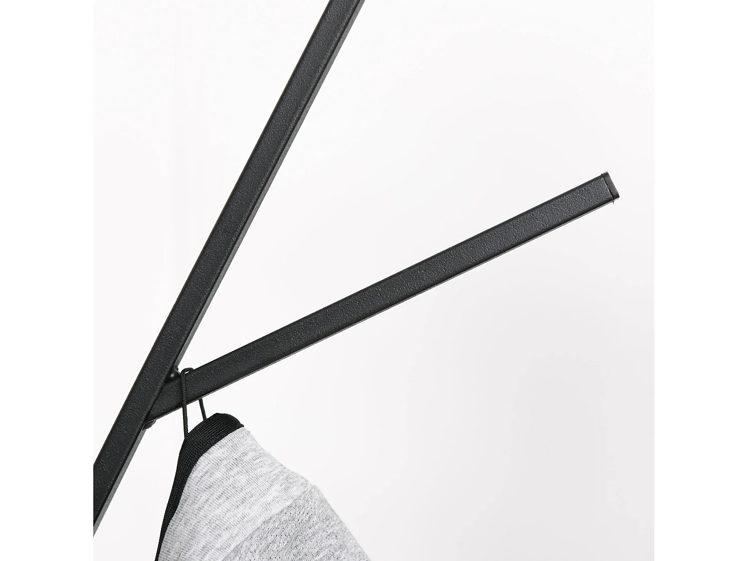 Perchero de pie metálico negro 45x45x180 cm HOMCOM