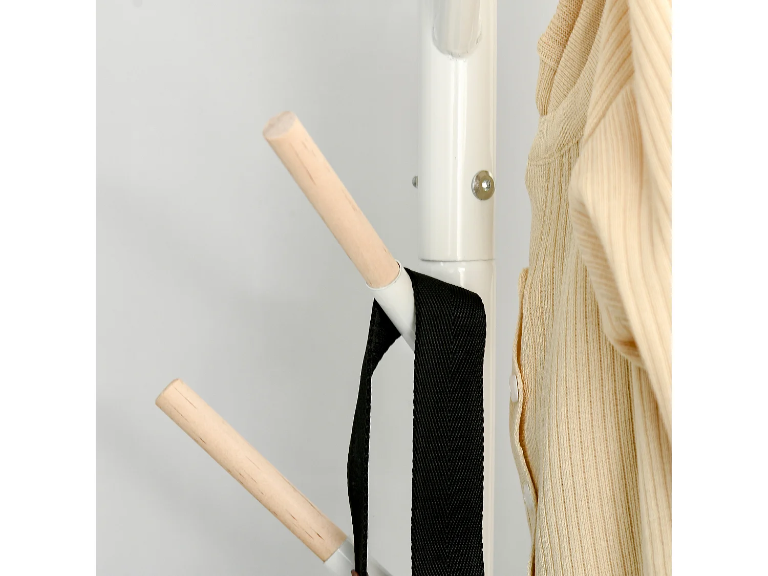 Perchero de pie blanco 35x35x174 cm HOMCOM