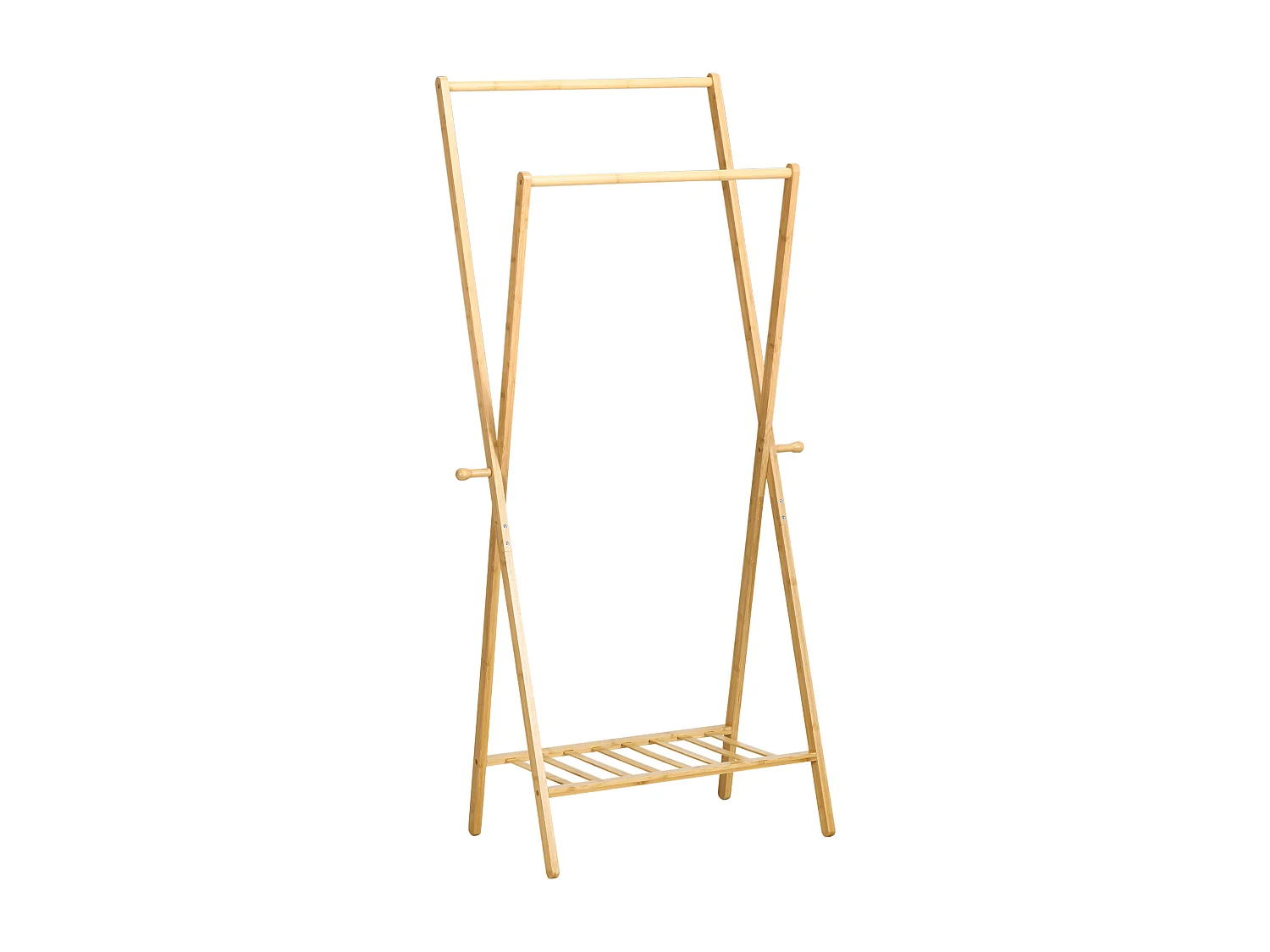 Perchero de pie madera natural 74x42x150 cm HOMCOM