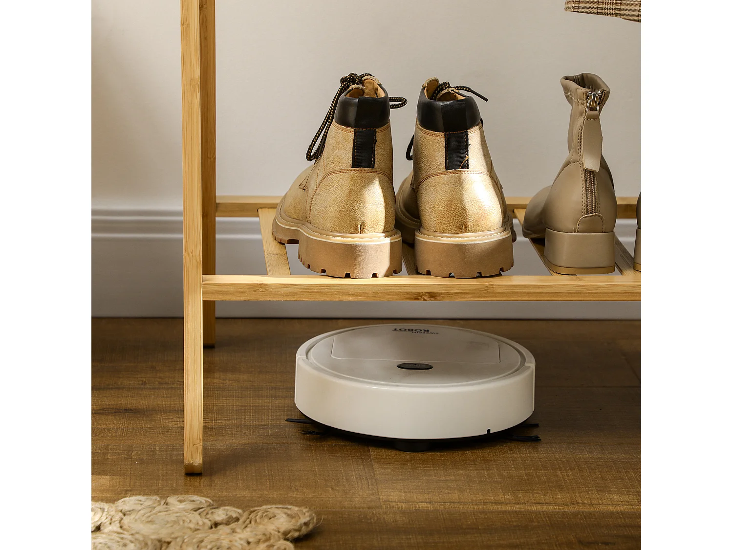 Perchero de pie madera natural 74x42x150 cm HOMCOM