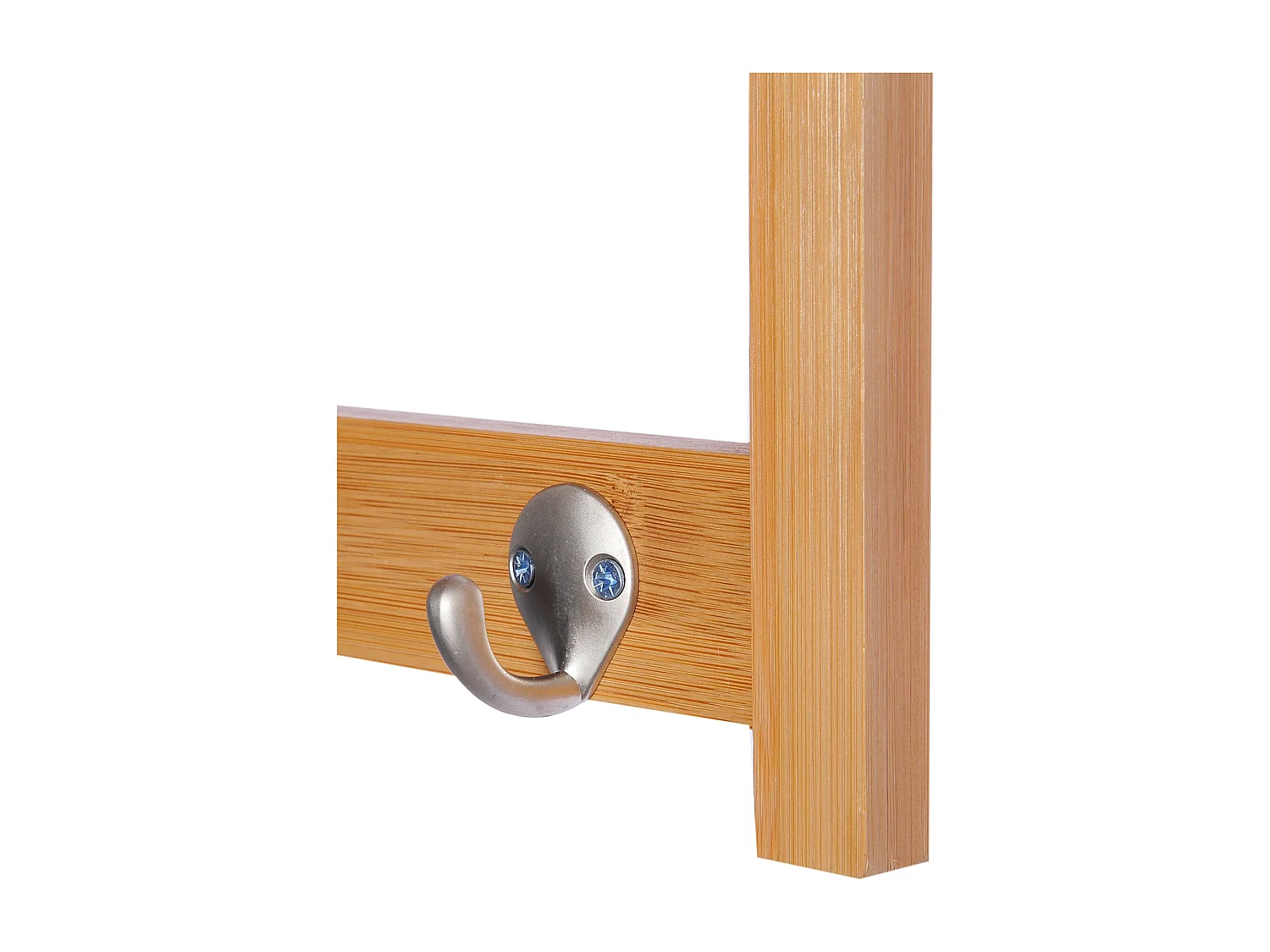 Perchero de pared de bambú bambú natural 50x16x17,5 cm HOMCOM