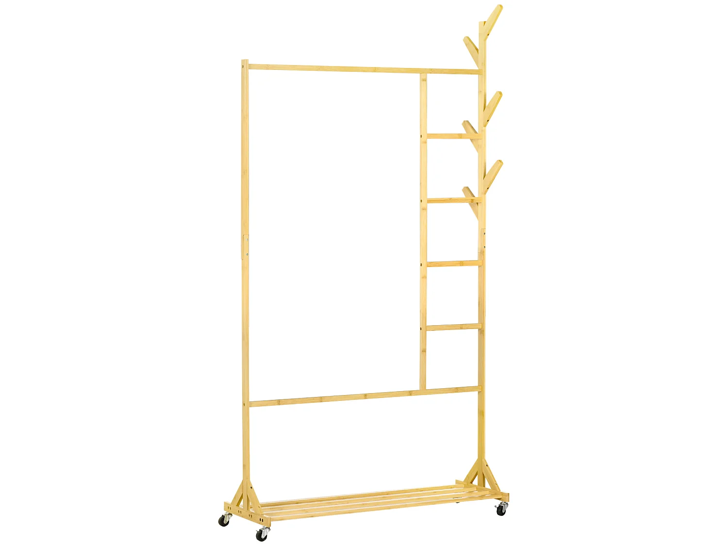 Perchero de pie madera natural 100x37x191 cm HOMCOM