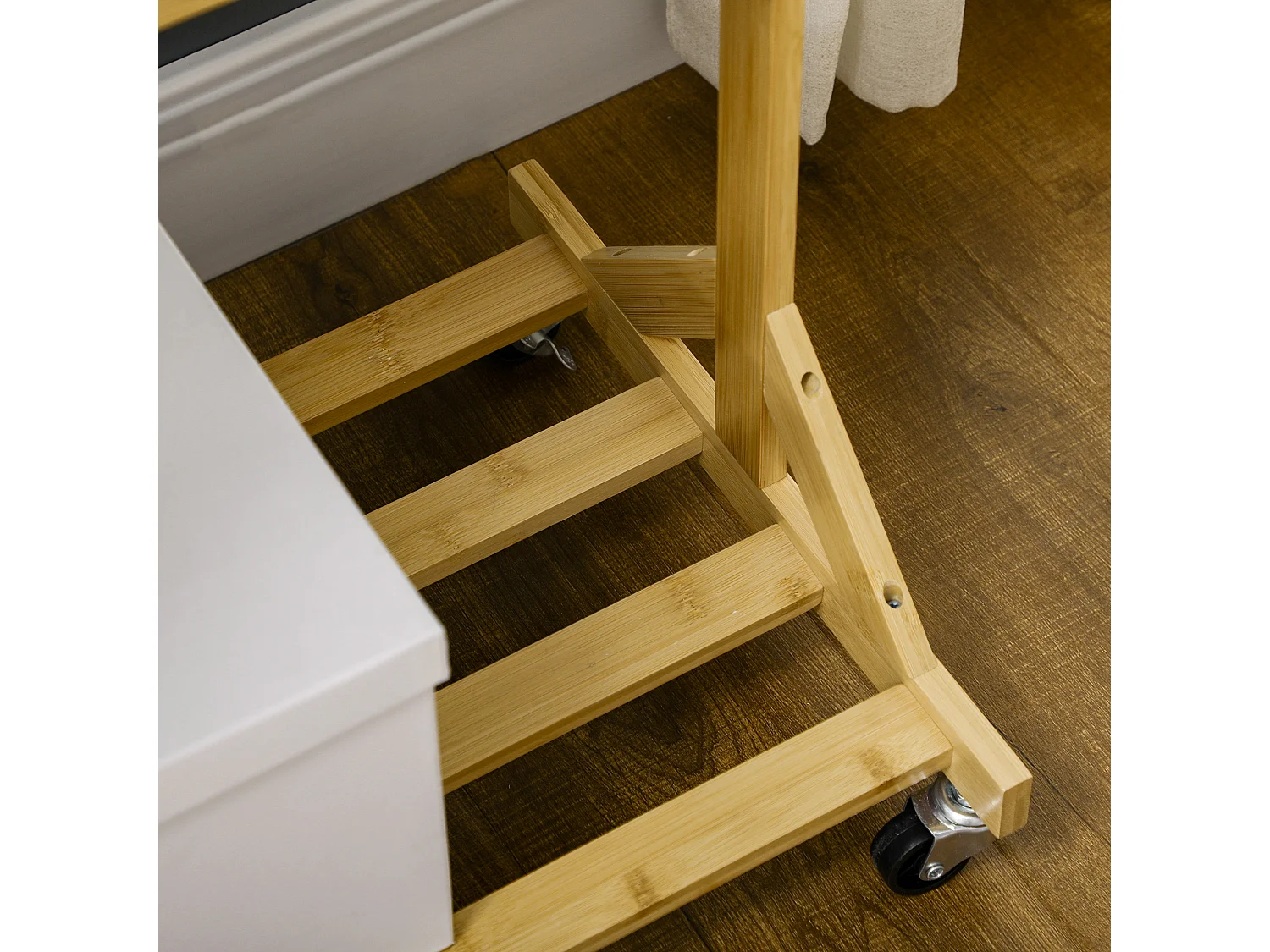 Perchero de pie madera natural 100x37x191 cm HOMCOM