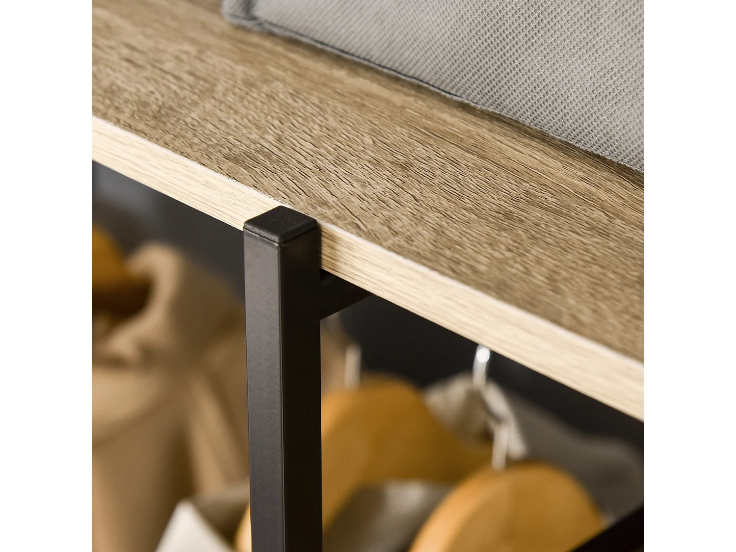 Perchero de ropa madera natural 100x46x170.5 cm HOMCOM