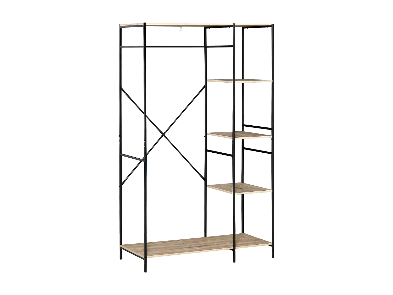 Perchero de ropa madera natural 100x46x170.5 cm HOMCOM