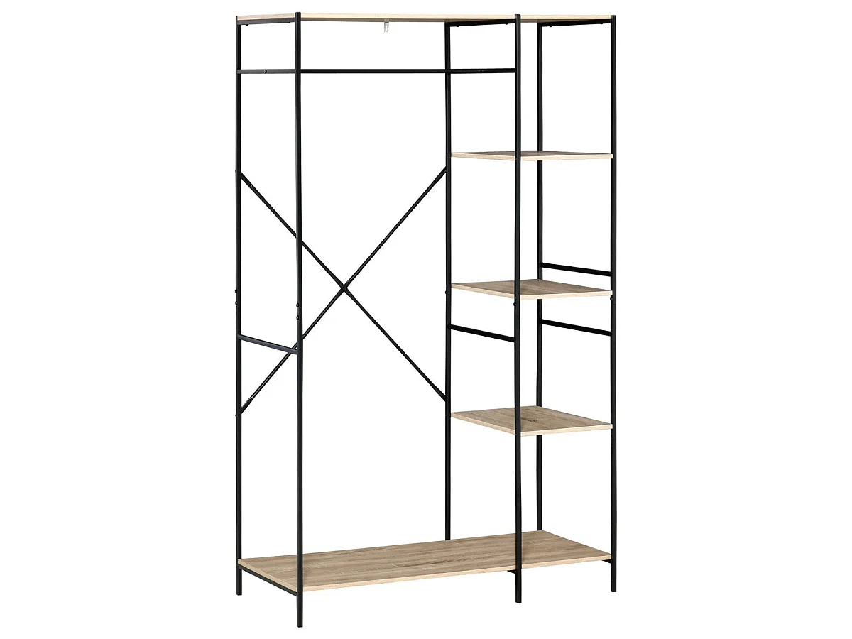 Perchero de ropa madera natural 100x46x170.5 cm HOMCOM