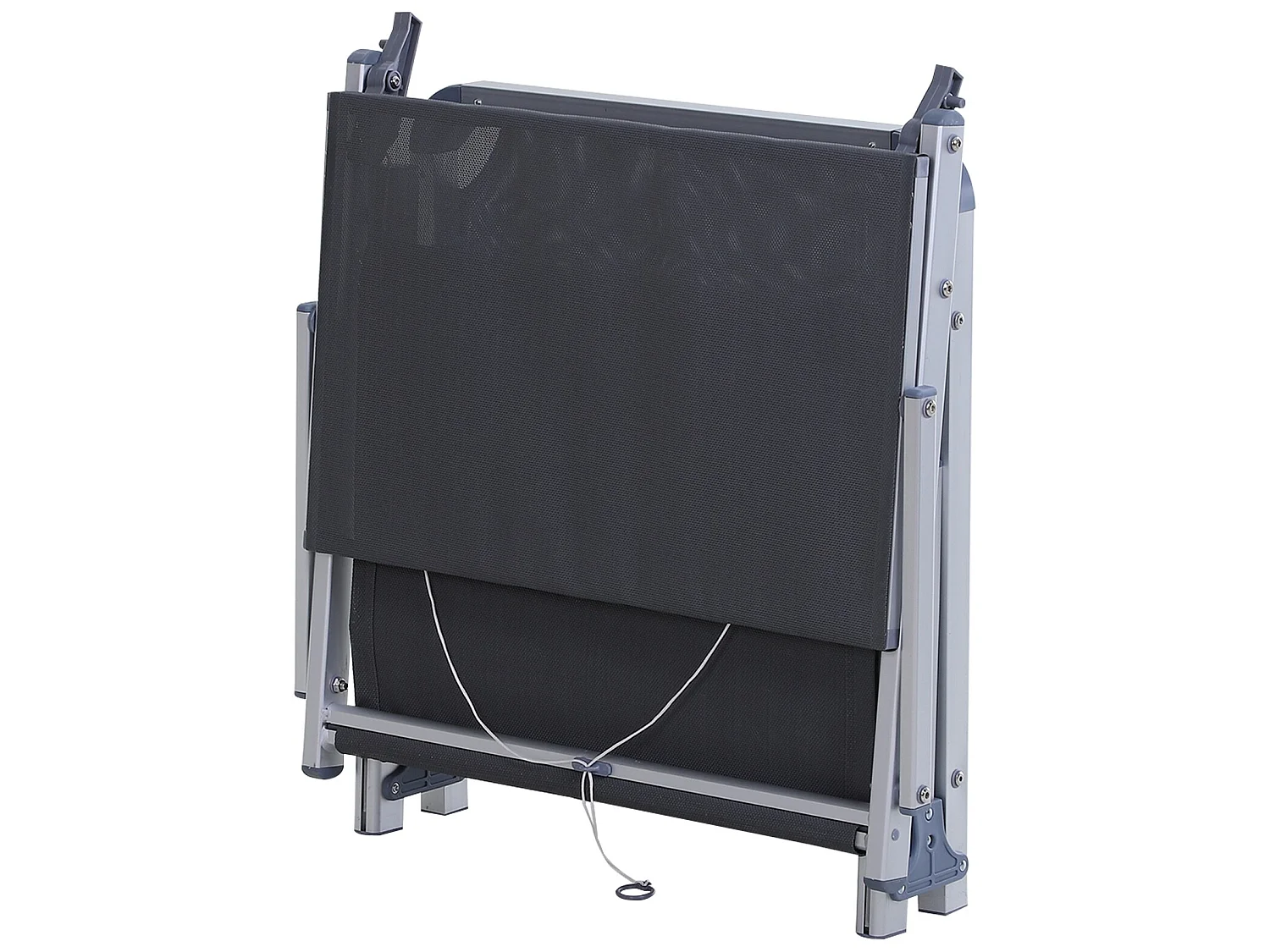 Tumbona con toldo gris 169x72x70 cm Outsunny