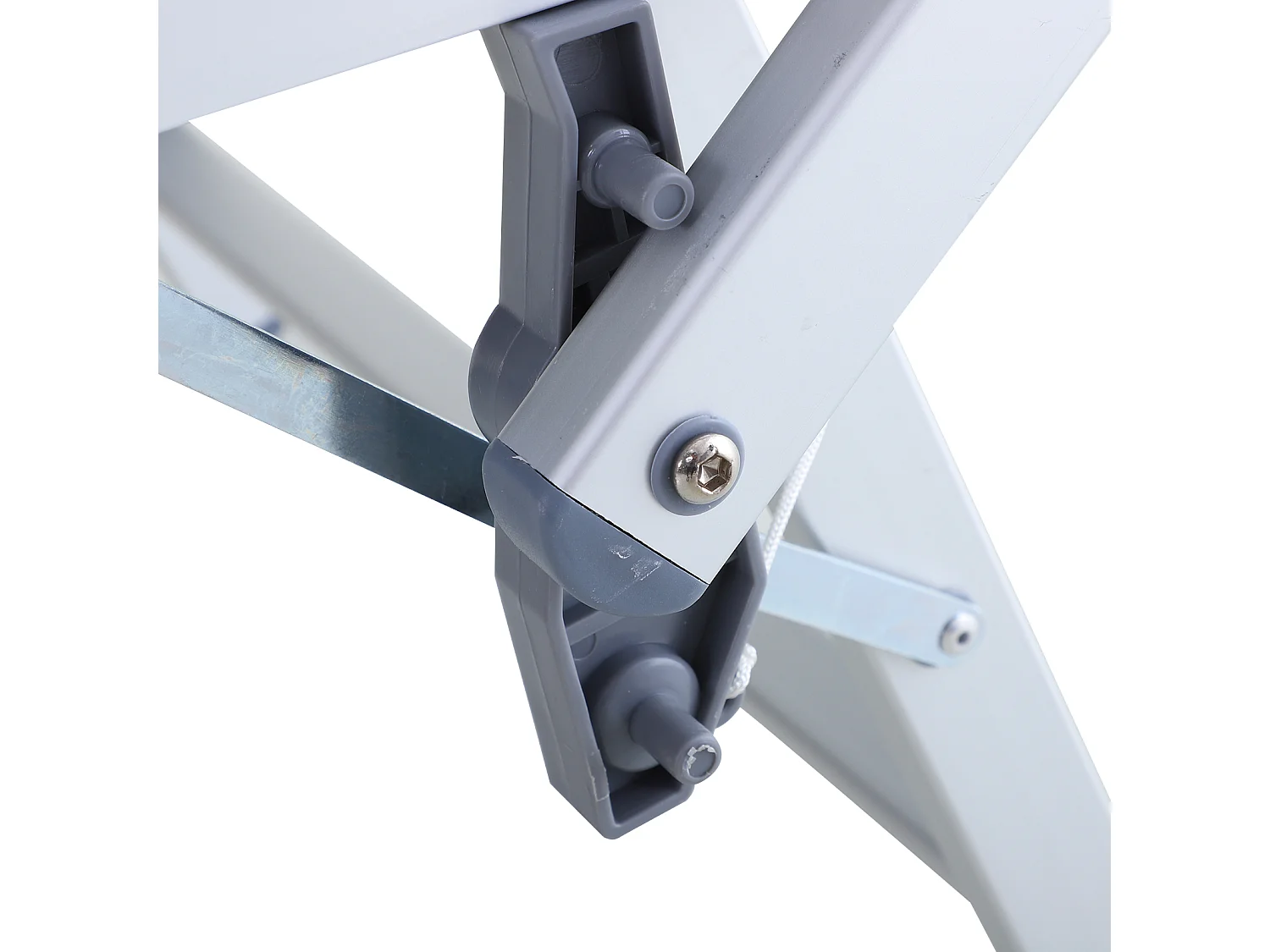 Tumbona con toldo gris 169x72x70 cm Outsunny