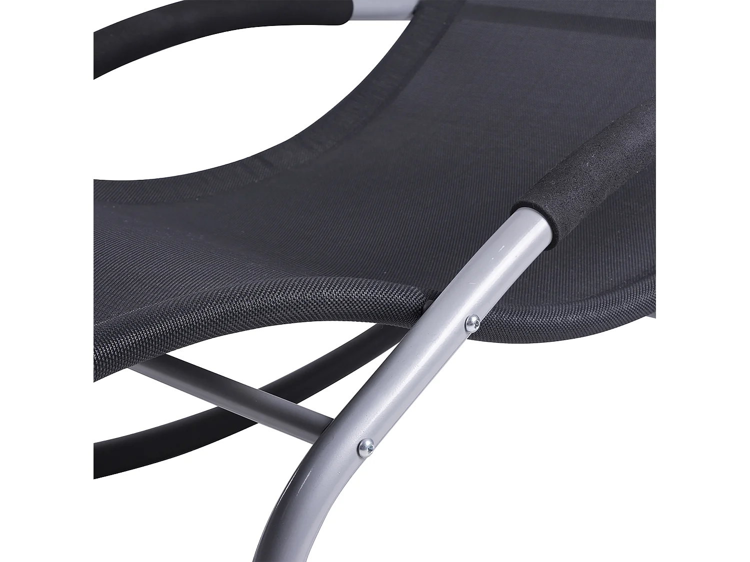 Tumbona mecedora negro 63x144x84 cm Outsunny