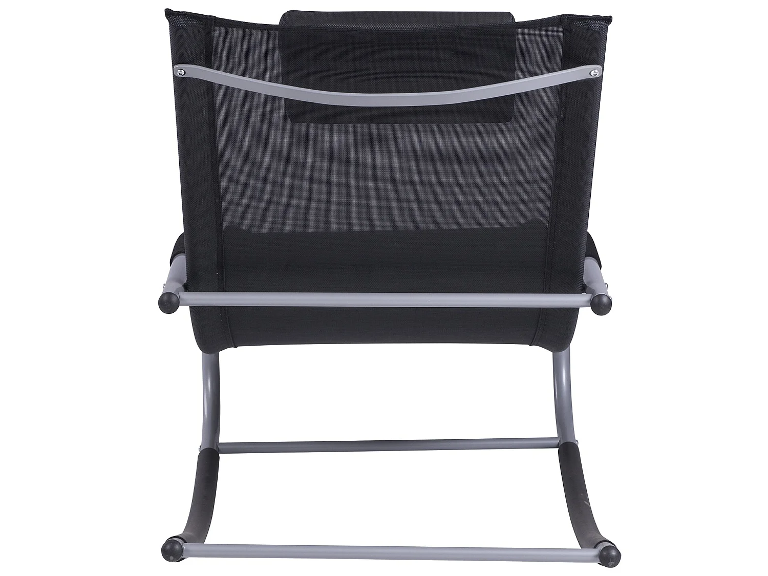 Tumbona mecedora negro 63x144x84 cm Outsunny