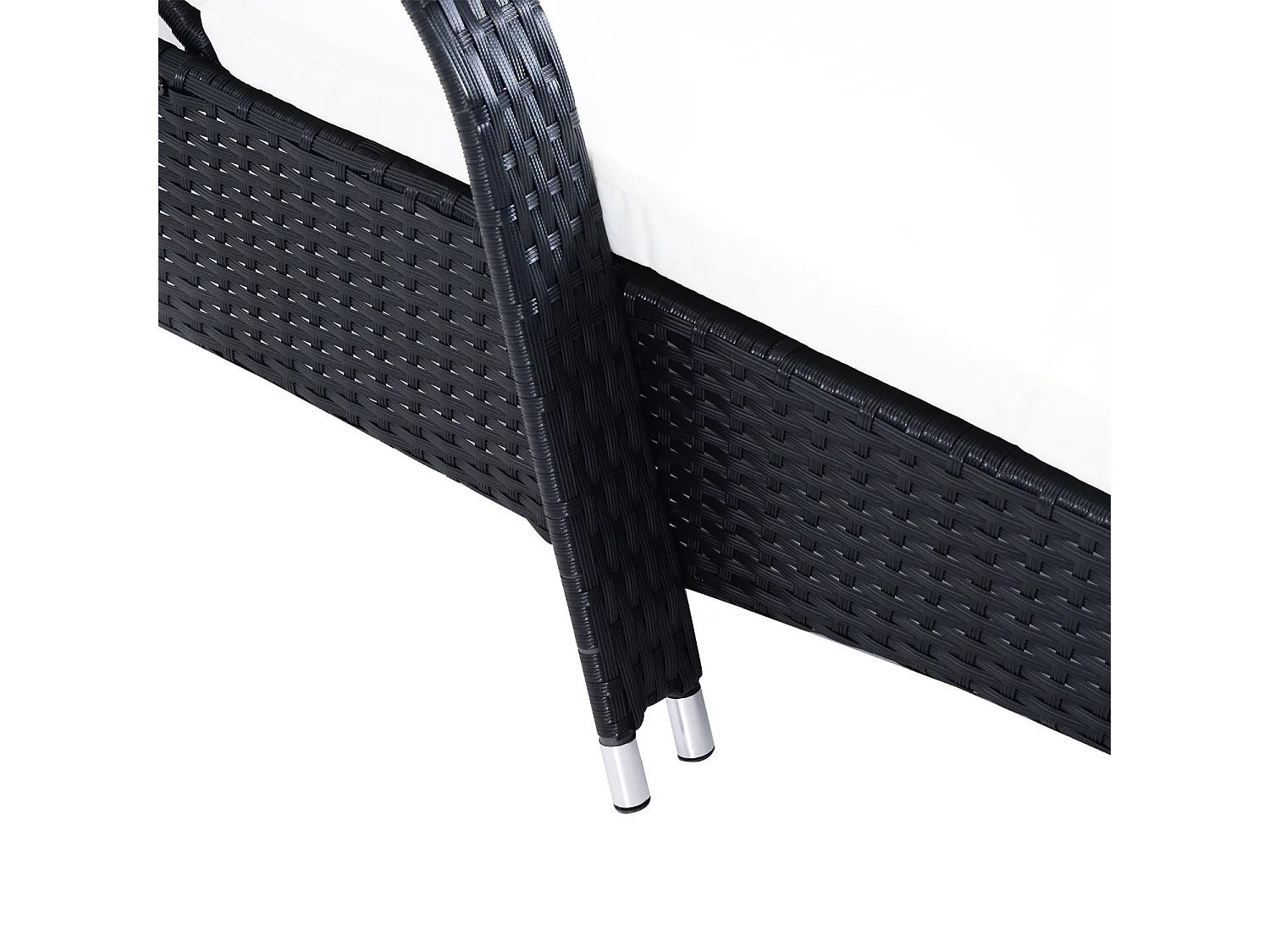 Conjuntos de muebles de jardín negro 200x73x103cm Outsunny