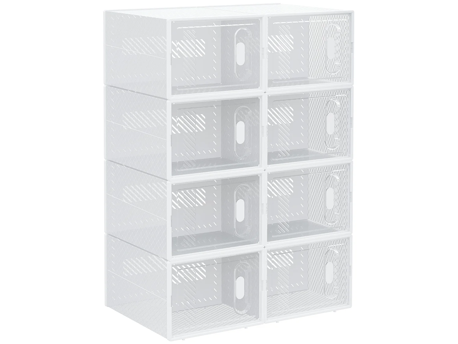 Armario modular transparente 8 unidad HOMCOM