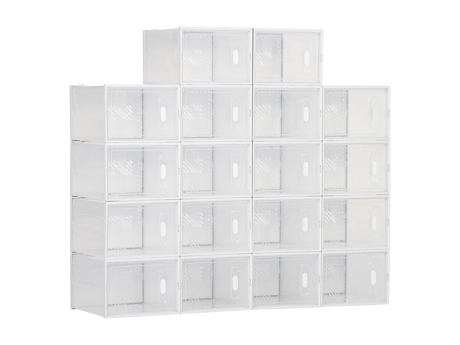 Armario modular transparente 28x36x21 cm 18 unidad HOMCOM