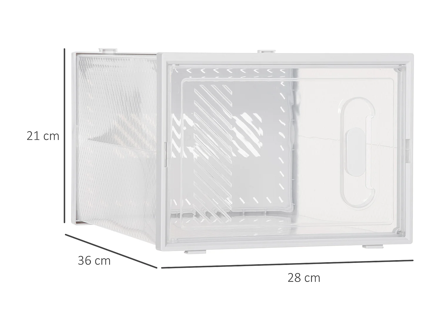 Armario modular transparente 28x36x21 cm 18 unidad HOMCOM