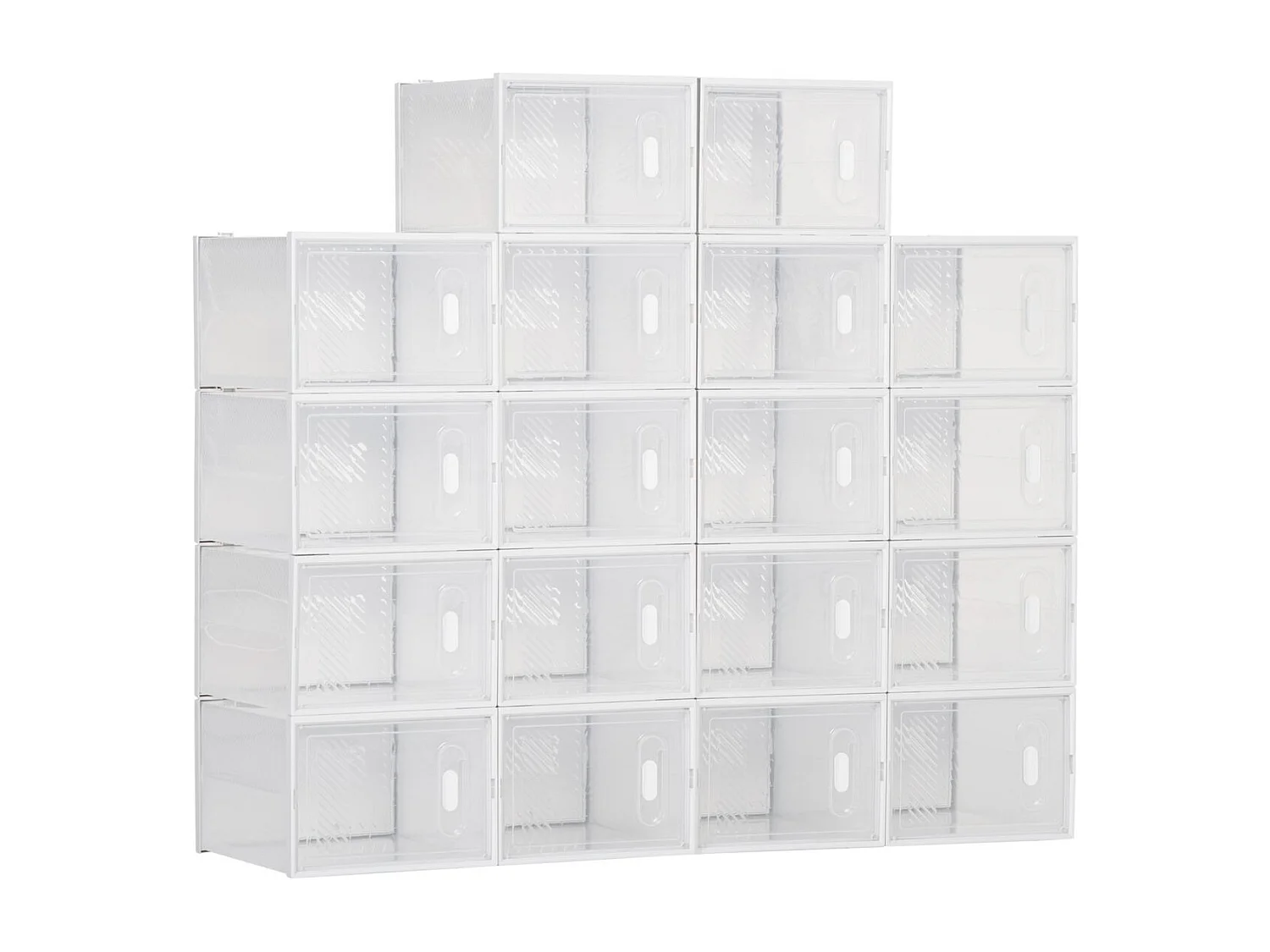 Armario modular transparente 28x36x21 cm 18 unidad HOMCOM