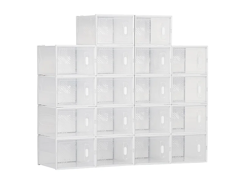 Armario modular transparente 28x36x21 cm 18 unidad HOMCOM