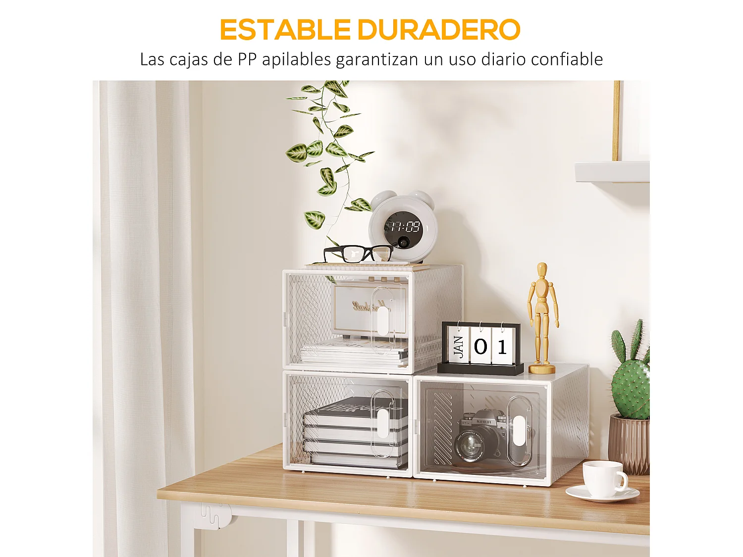 Armario modular transparente 8 unidad HOMCOM