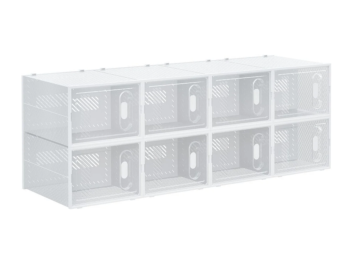 Armario modular transparente 8 unidad HOMCOM