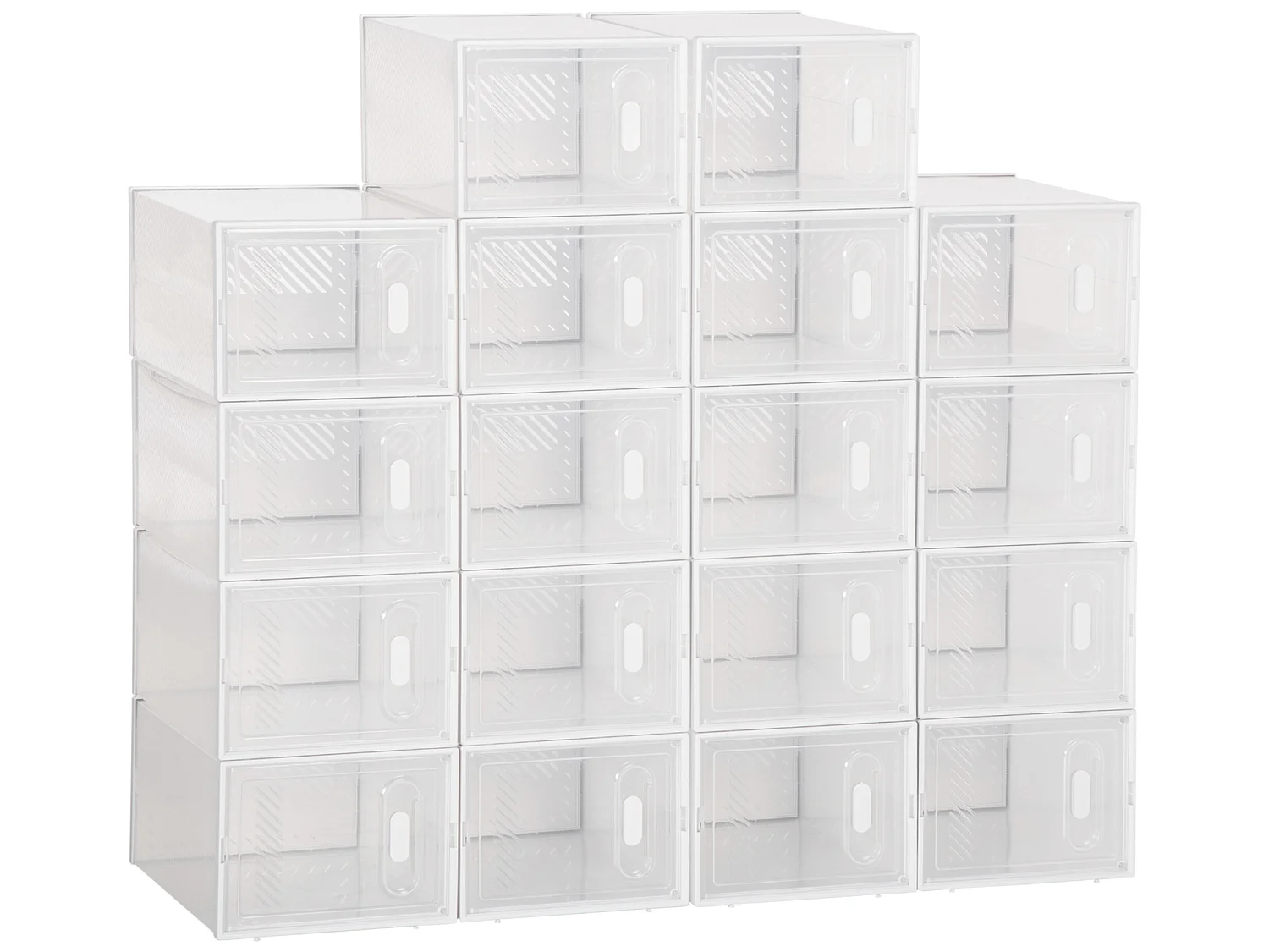 Armario modular transparente 25x35x19 cm 18 unidad HOMCOM