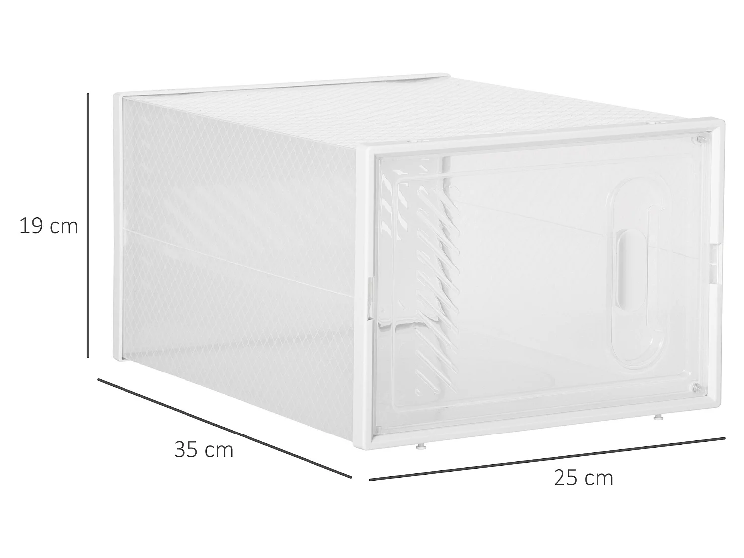 Armario modular transparente 25x35x19 cm 18 unidad HOMCOM