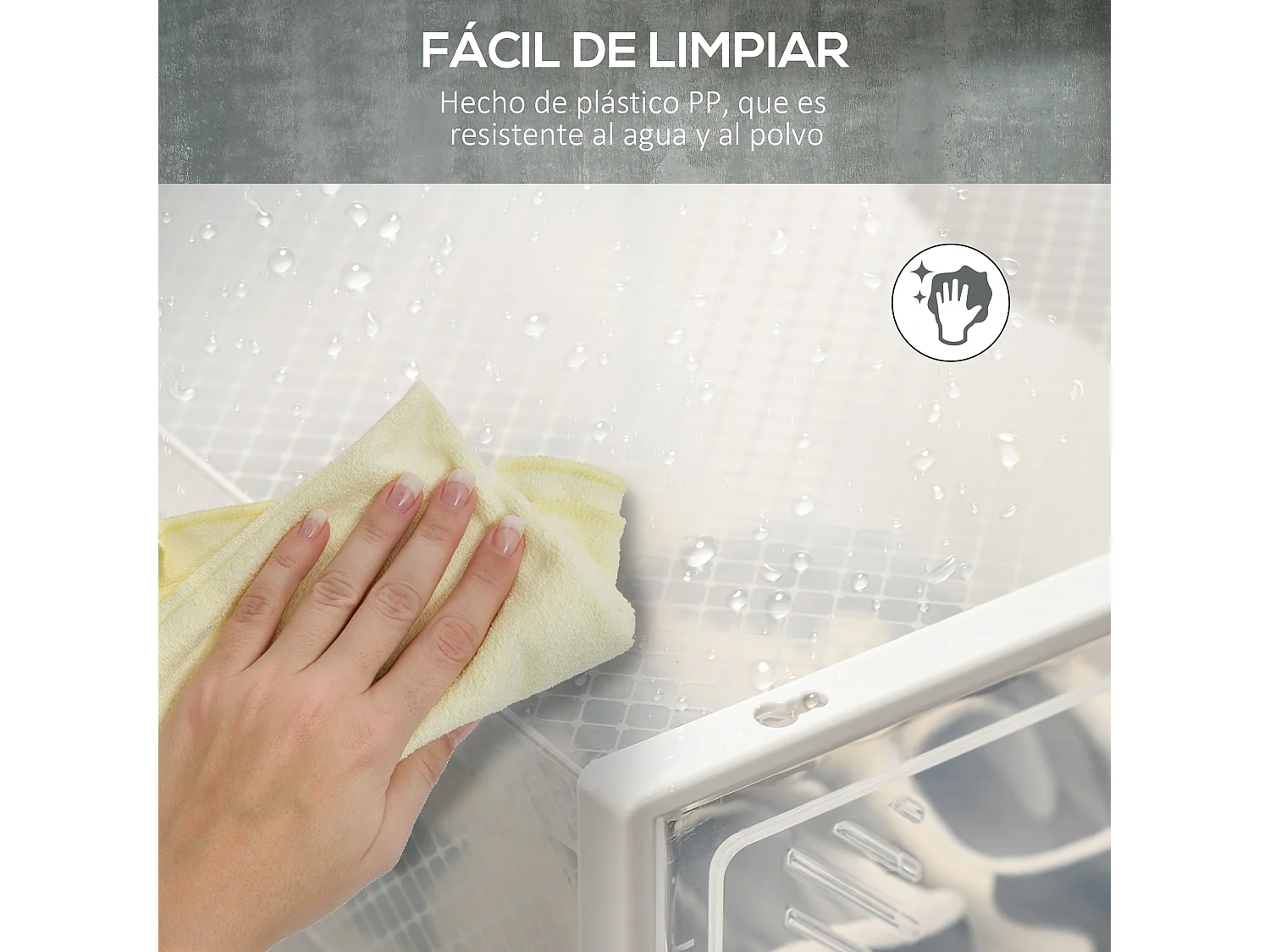 Armario modular transparente 25x35x19 cm 18 unidad HOMCOM