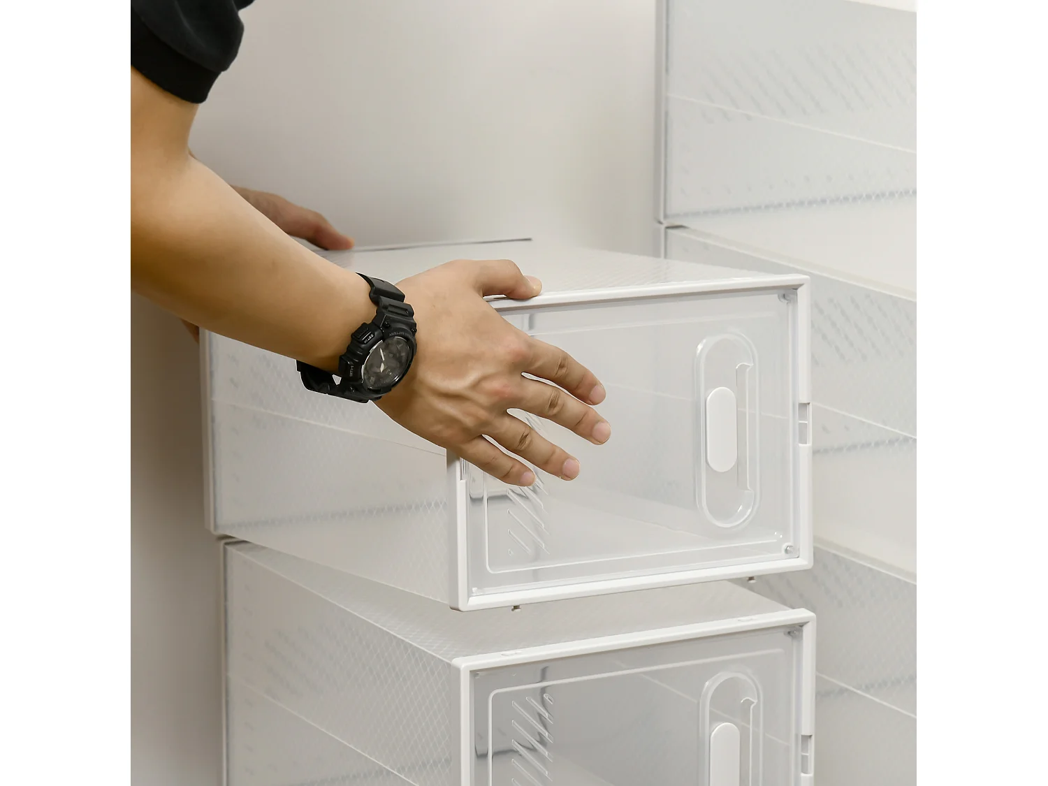 Armario modular transparente 25x35x19 cm 18 unidad HOMCOM