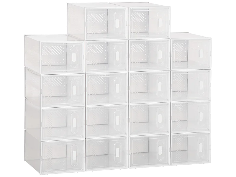 Armario modular transparente 25x35x19 cm 18 unidad HOMCOM