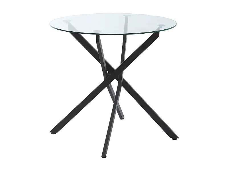 Mesa de comedor negro ø80x75 cm HOMCOM