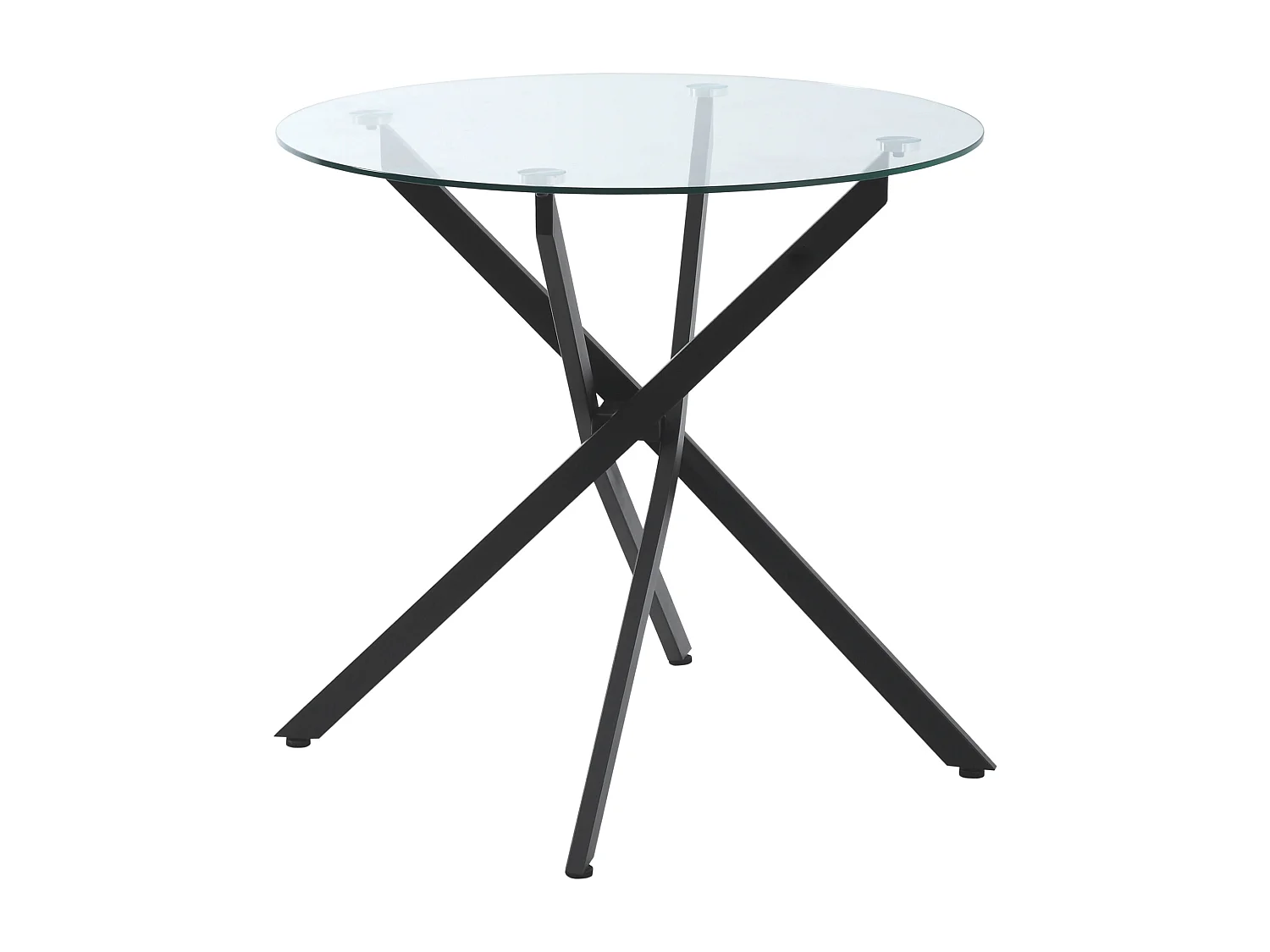 Mesa de comedor negro ø80x75 cm HOMCOM