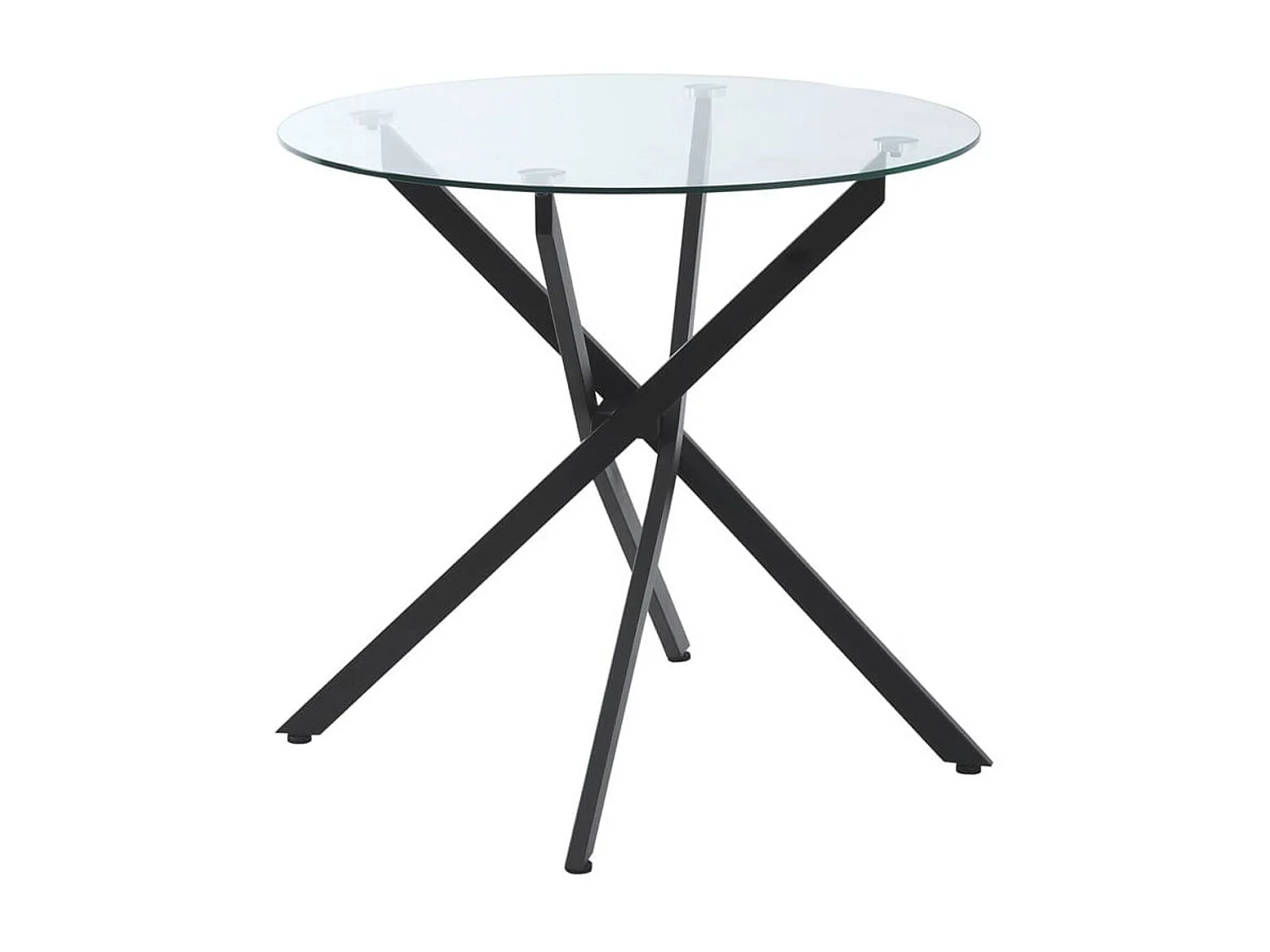 Mesa de comedor negro ø80x75 cm HOMCOM