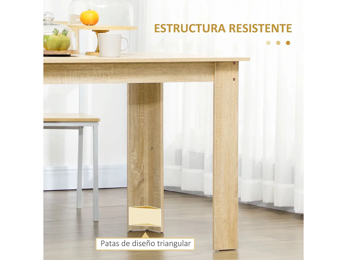Mesa de comedor roble 120x69x75 cm HOMCOM
