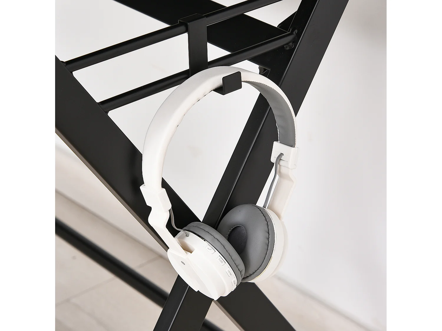 Mesa gaming negro 140x60x90 cm HOMCOM