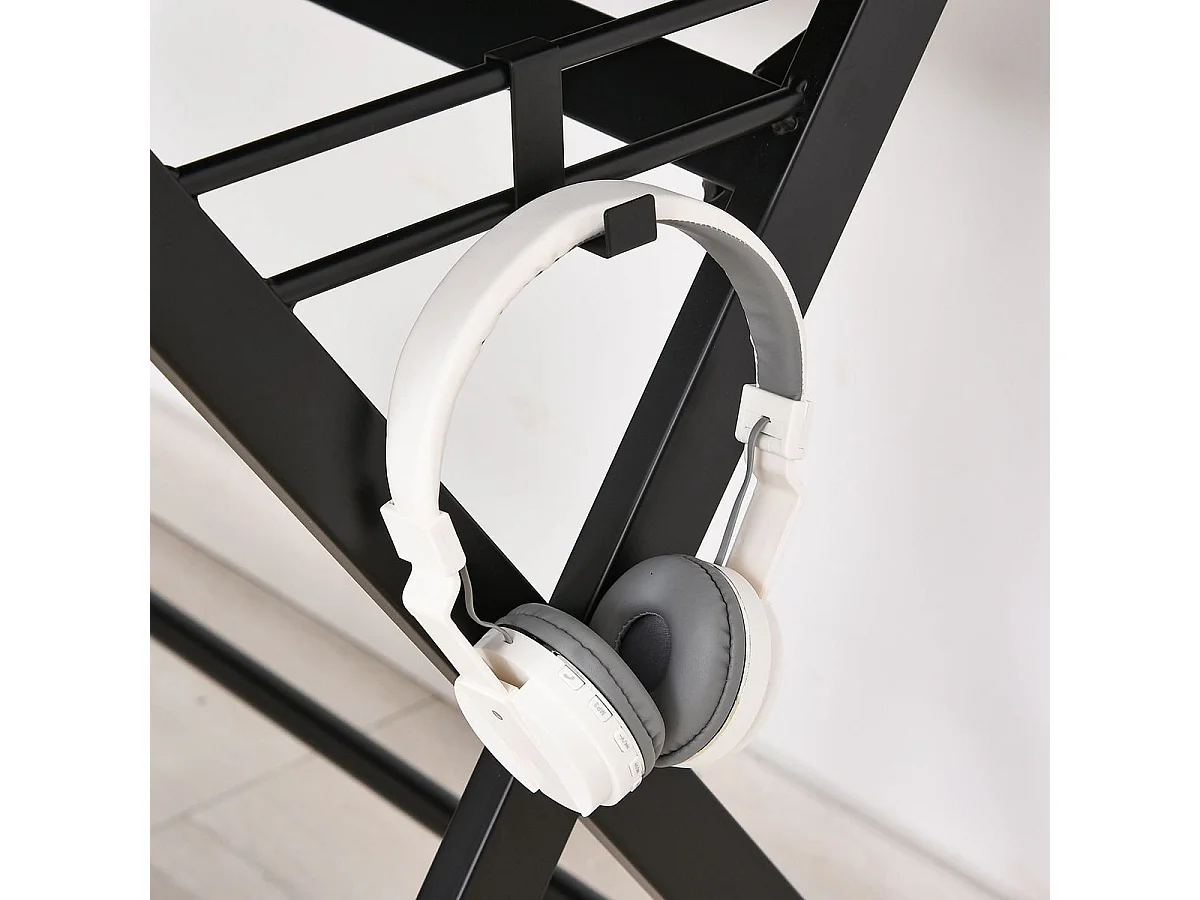 Mesa gaming negro 140x60x90 cm HOMCOM