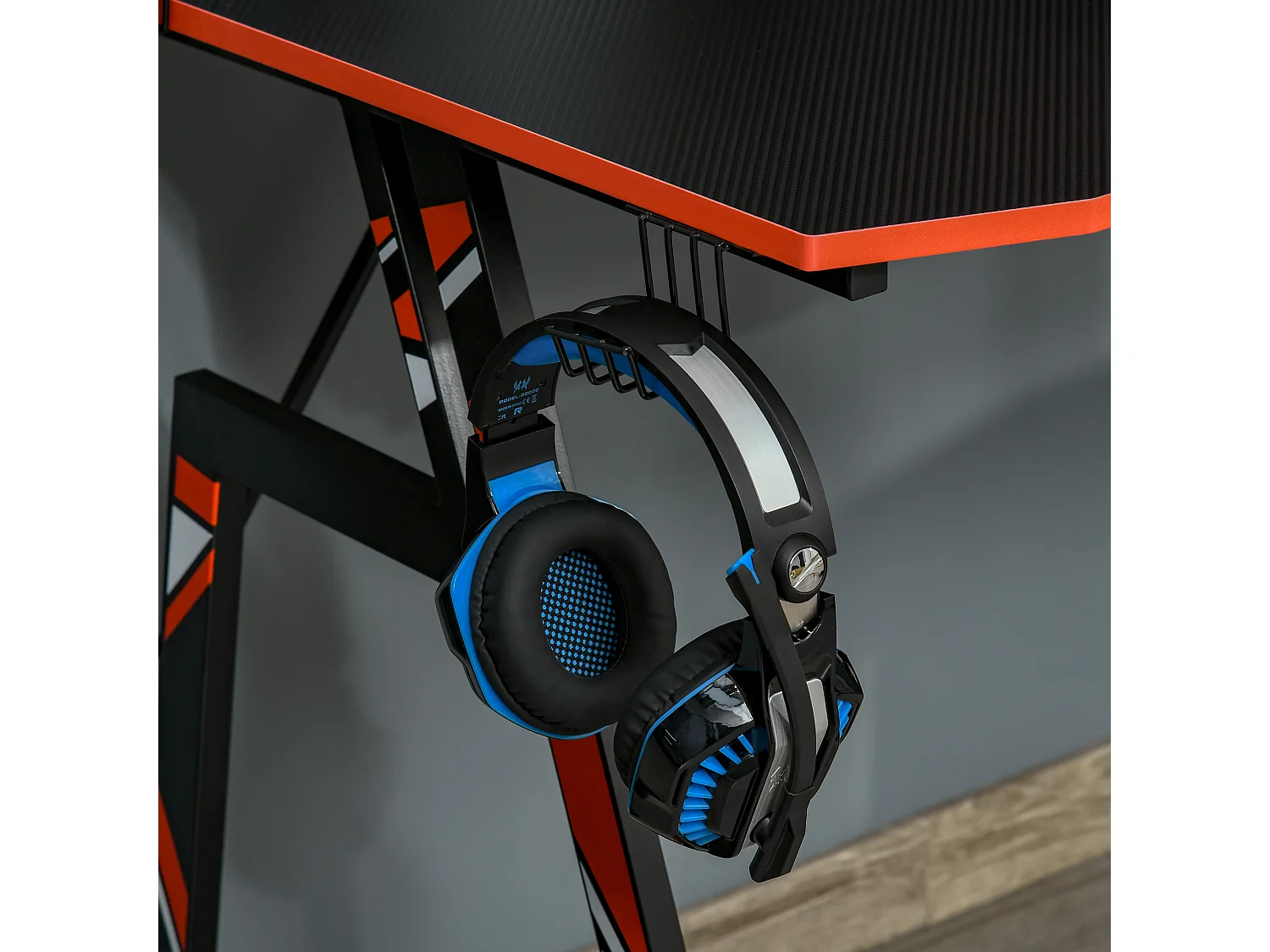 Mesa gaming negro 120x60x94.5 cm HOMCOM