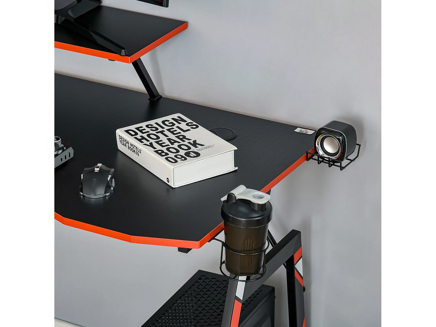 Mesa gaming negro 120x60x94.5 cm HOMCOM