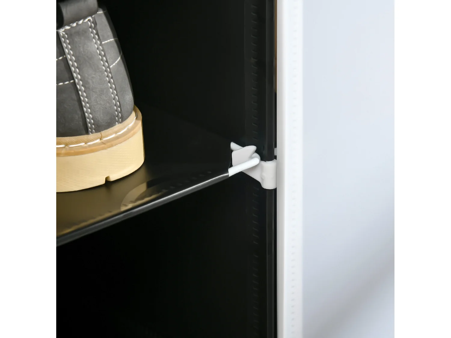 Armario modular negro y blanco 125x32x125 cm HOMCOM